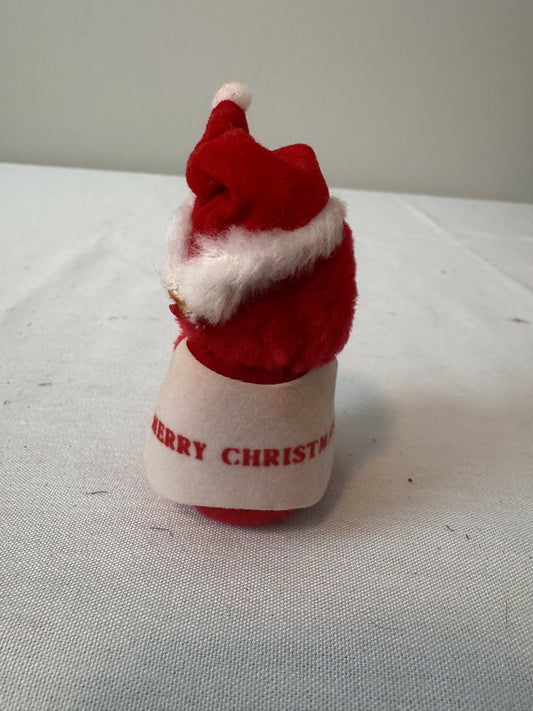 Vintage 1980s Red Plush Clip-on "Hugger" Bear