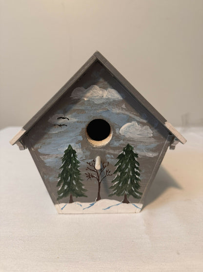 Signed Hand-Painted folk art birdhouse