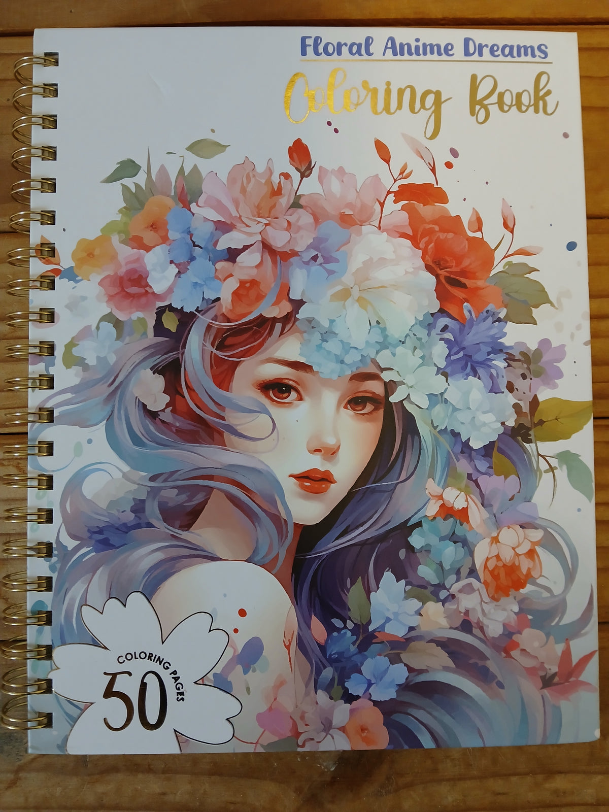 Floral Anime Dreams Coloring book