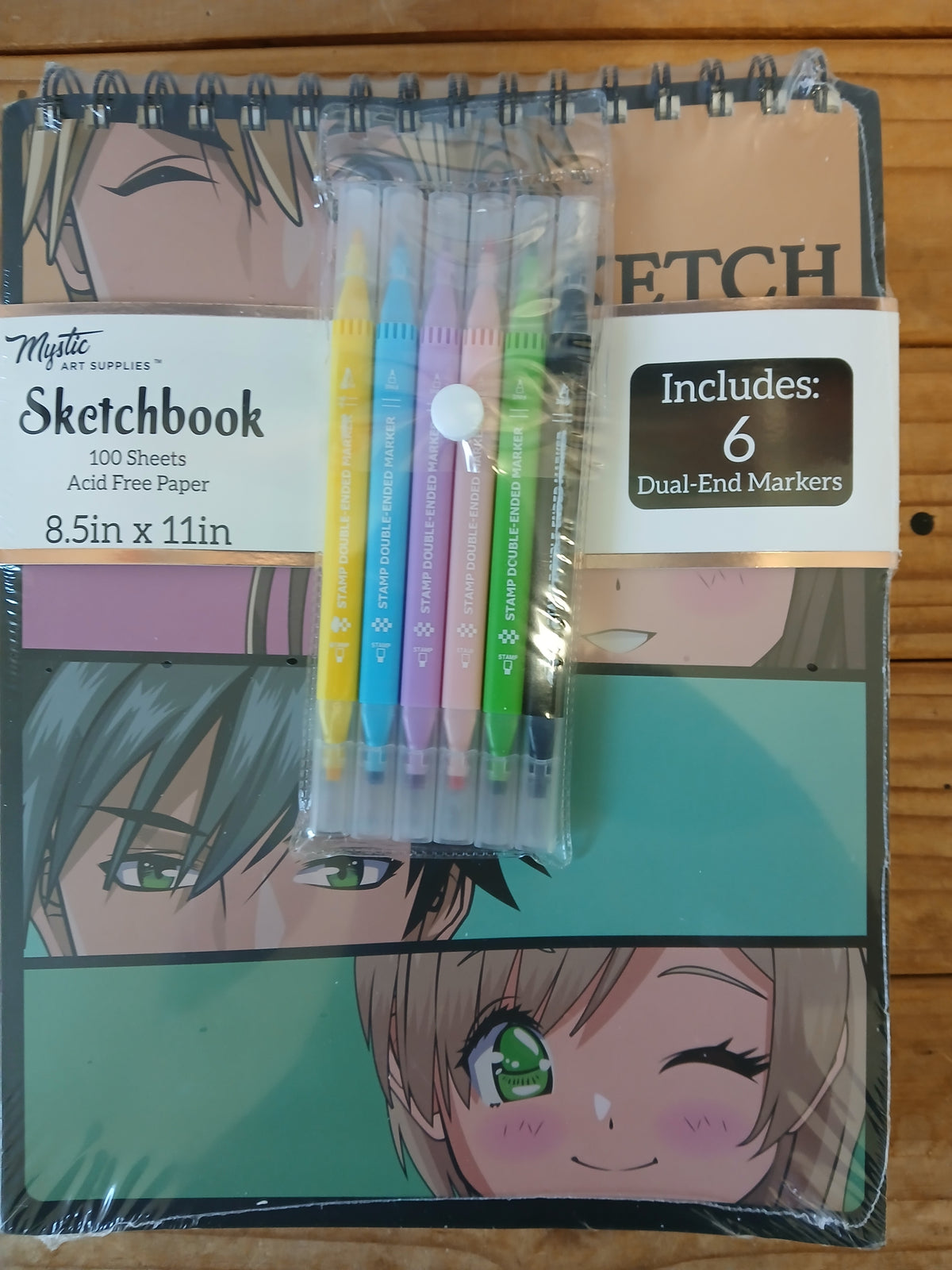 Sketchbook with 6 Markers