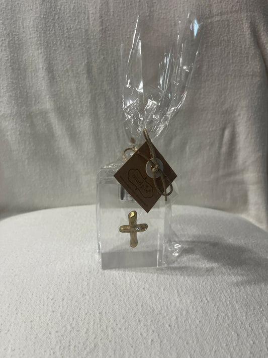 Acrylic cross candle holder