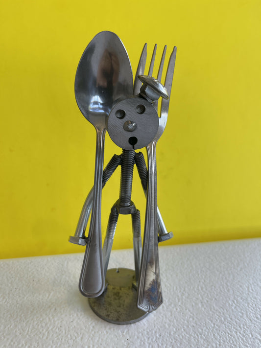 Cook with spoon and fork
