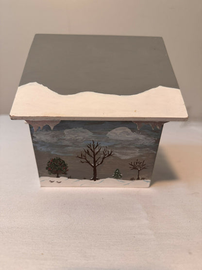 Signed Hand-Painted folk art birdhouse