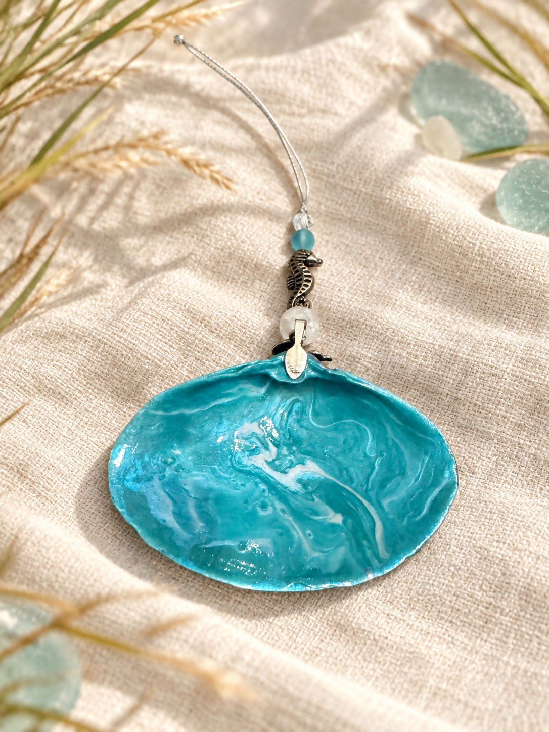 Ornament Teal Painted