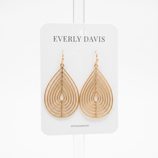Metal Oval Earrings