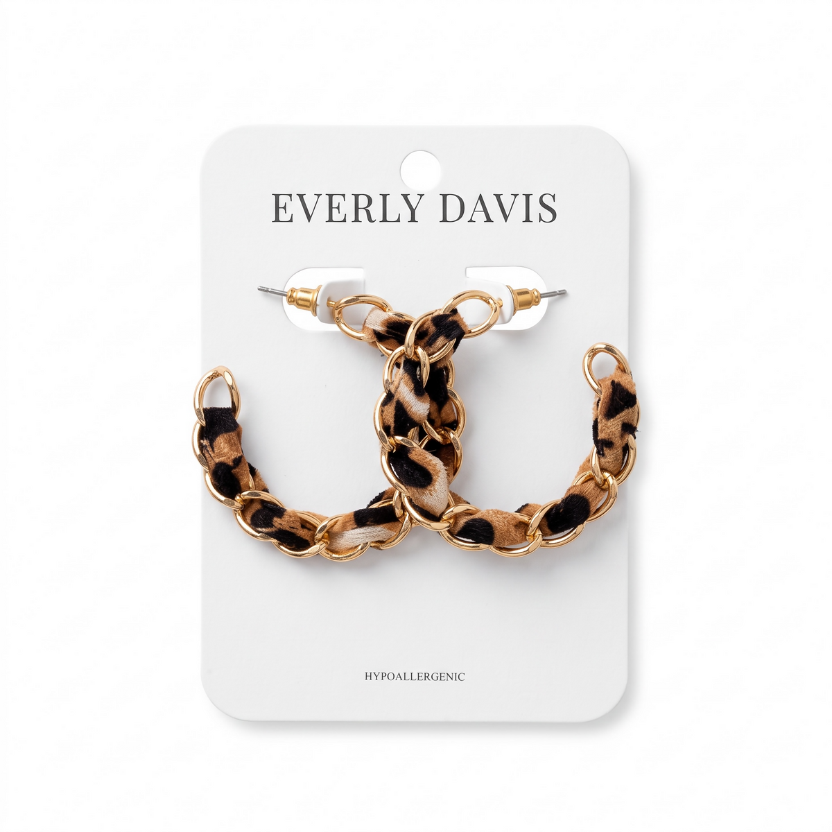 Fabric Wrapped Hoop Earrings
