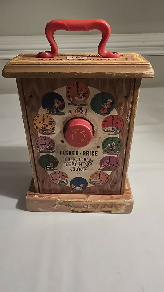 Vintage 1960s Fisher Price TikTok Teaching Clock