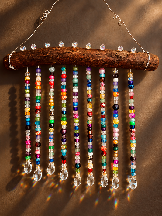 Beaded Wood Windchime