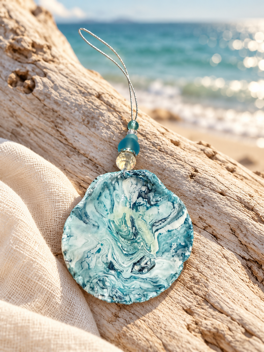 Ornament Painted Teal