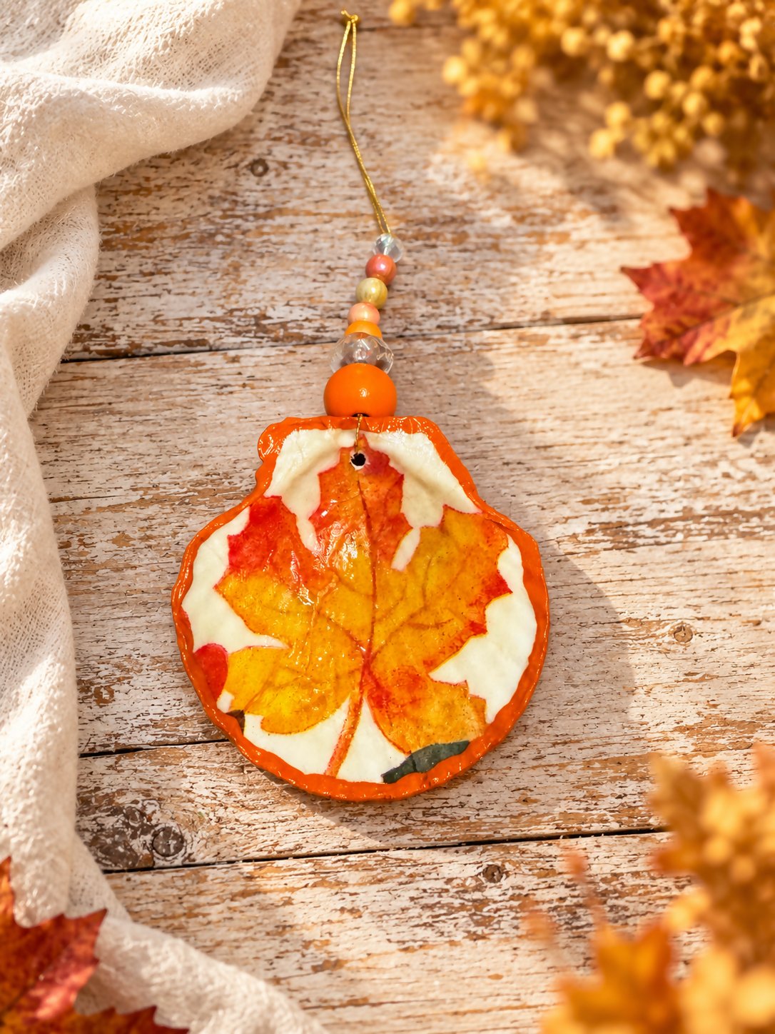 Ornament Orange Leaf