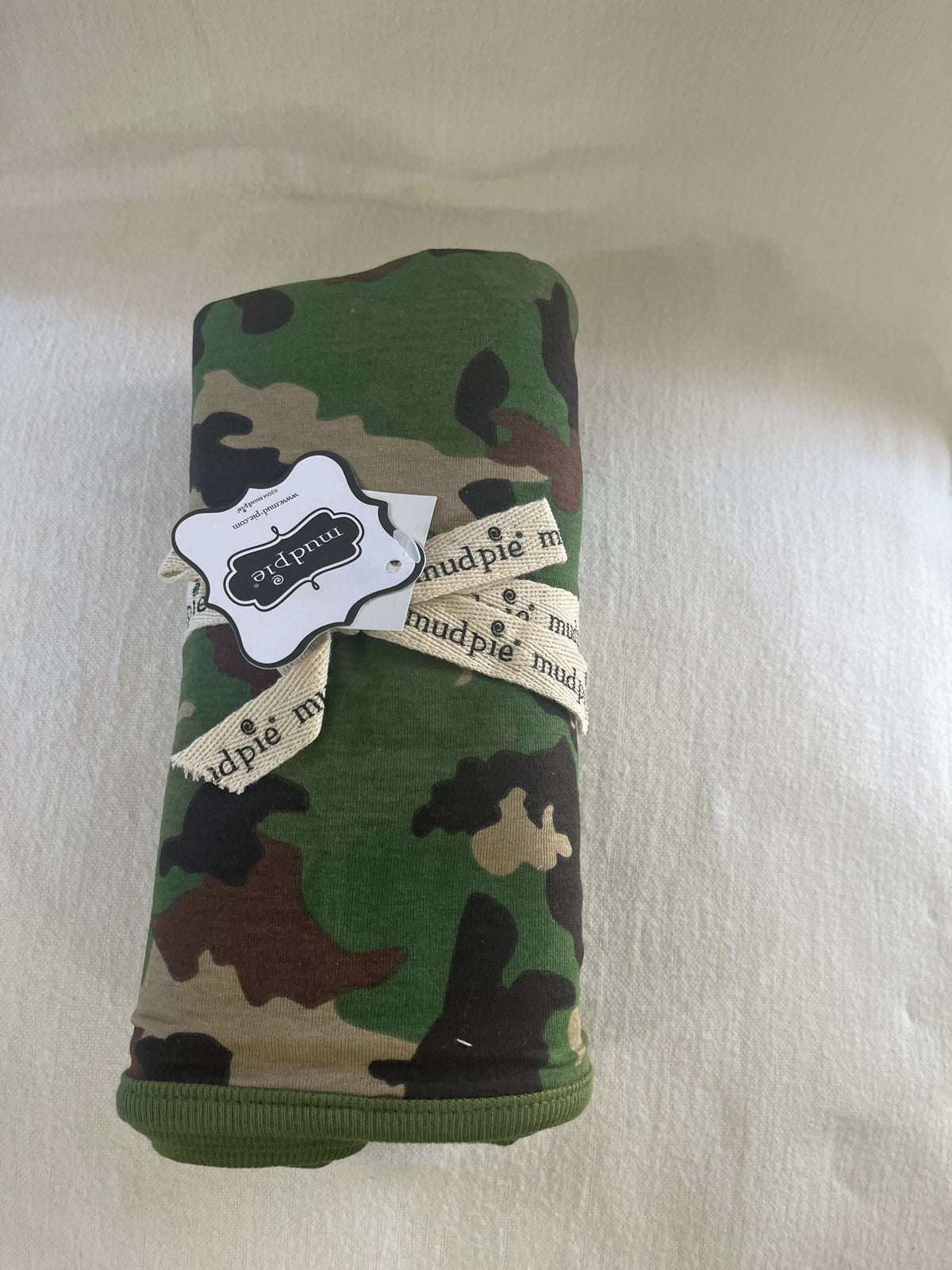 Mud Pie camo swaddle blanket