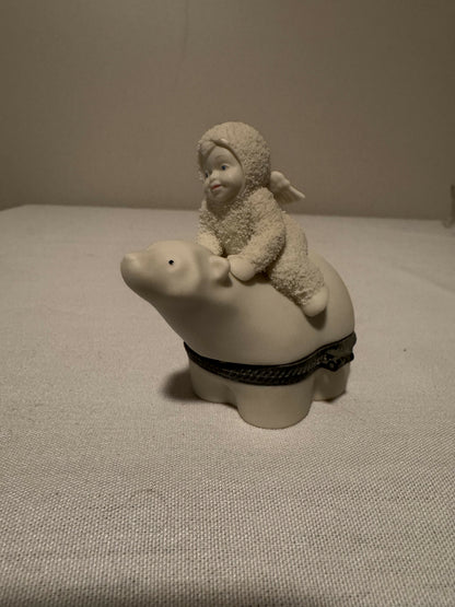 "Polar Express" Retired Dept 56 Snowbaby Trinket Box
