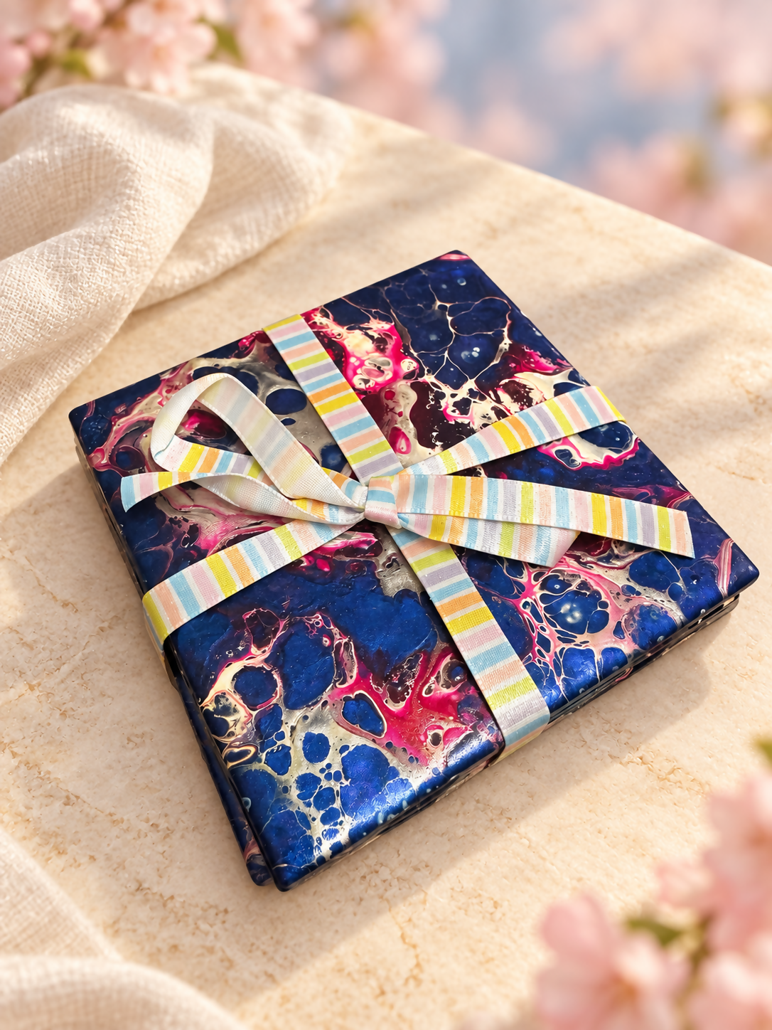 Coasters Blue Abstract