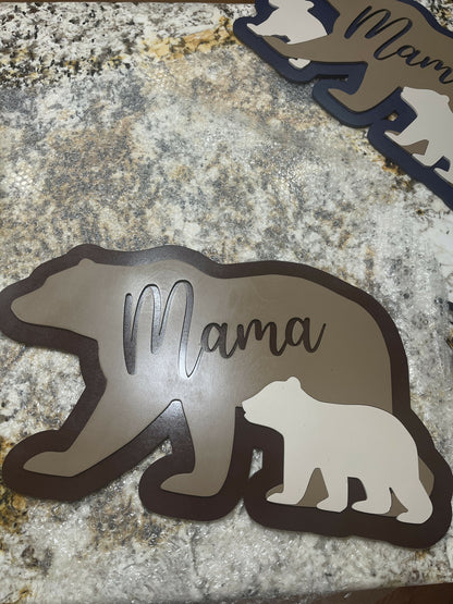 Mama Bear Wood wall decor