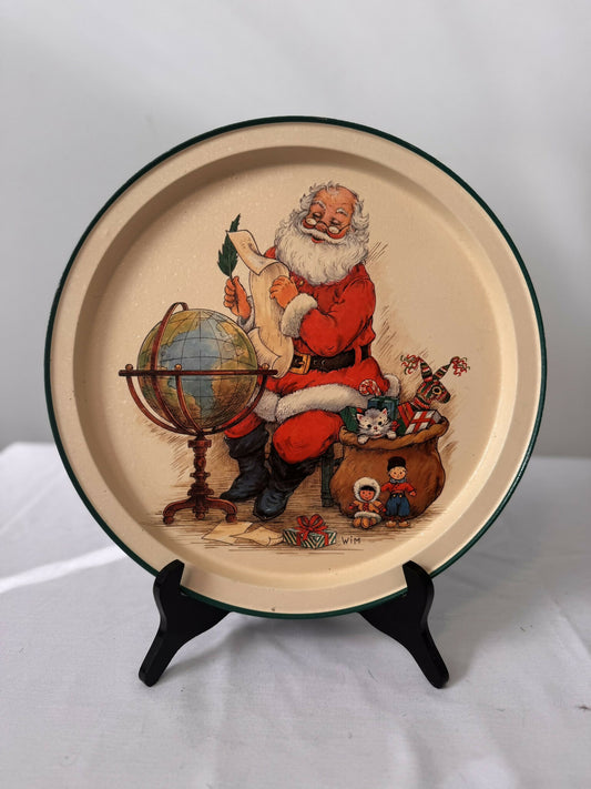 Vintage 1992 Wim Santa Tin Tray