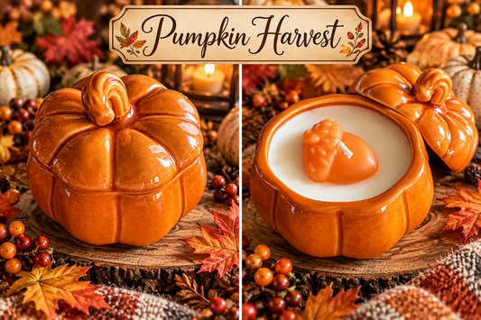 Small orange pumpkin harvest