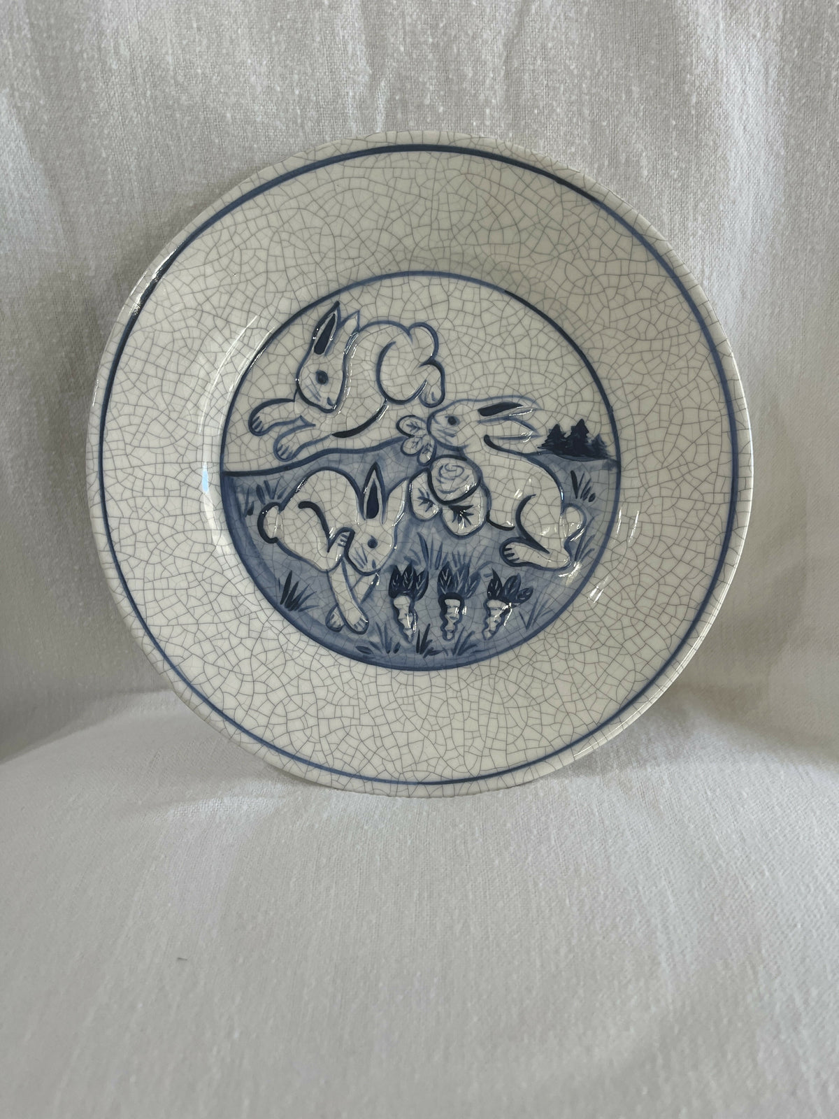 Pottery shed rabbit salad plate