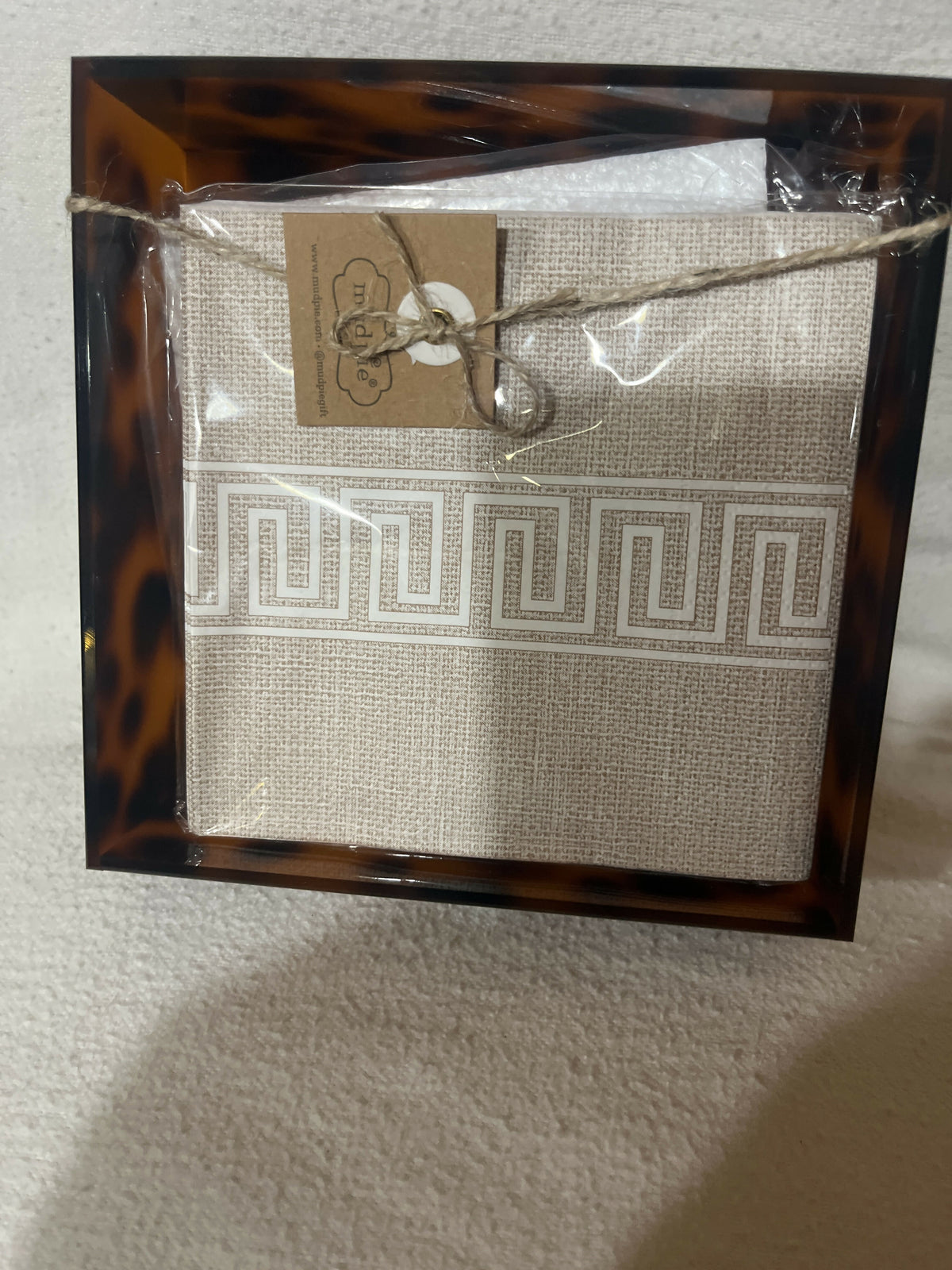 Mud pie Greek key dinner napkins