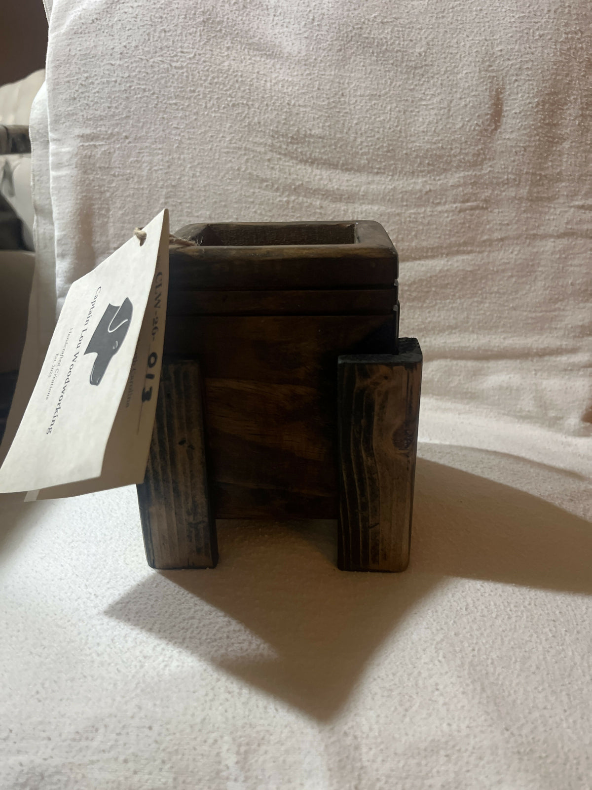 Small wood planter