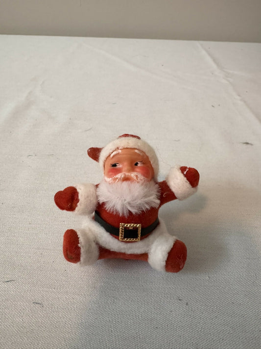 Vintage 1960s MCM Miniature Seated Santa