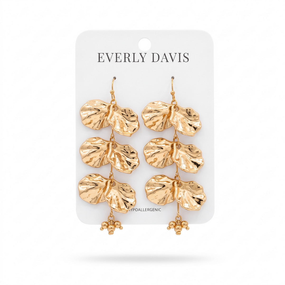 Metal Petal Earrings