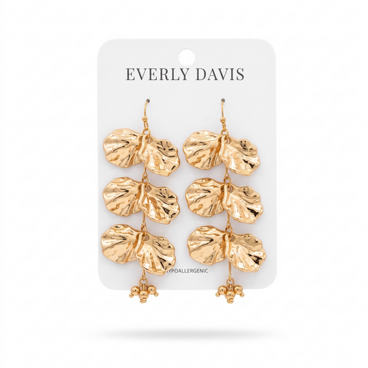Metal Petal Earrings