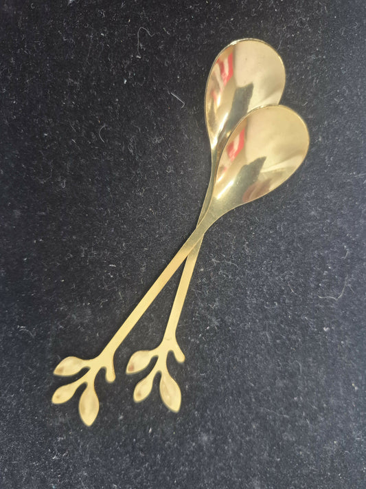 Gld Leaf Tea Spoon