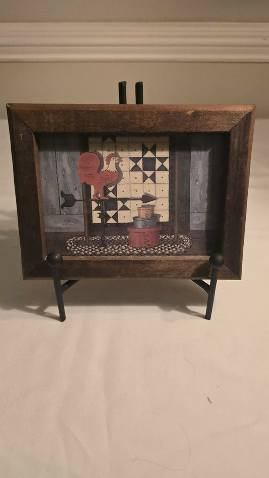 Red Rooster Framed Print