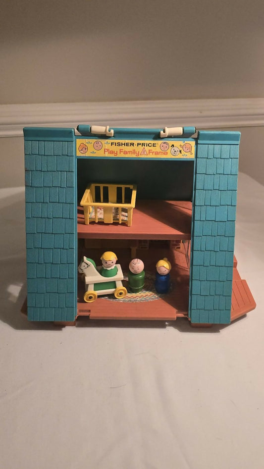 Vintage 1974 Fisher Price Little People A-Frame House