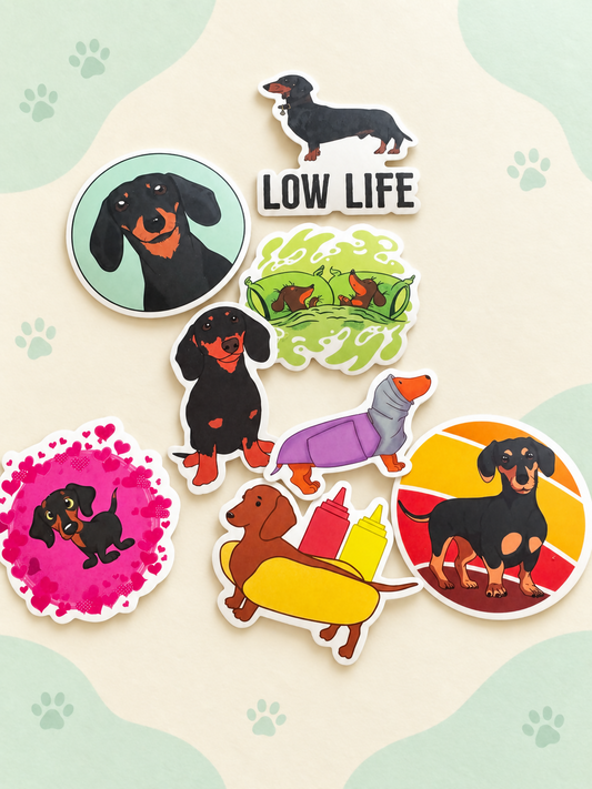 Stickers Dachshund Theme